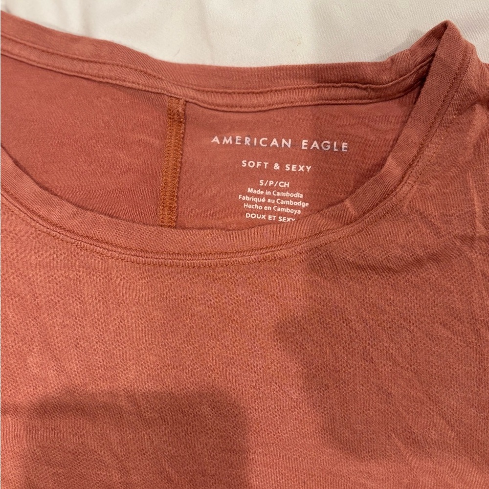 American Eagle Soft & Sexy Tee - Rust